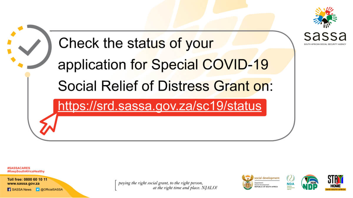 COVID-19 relief application status