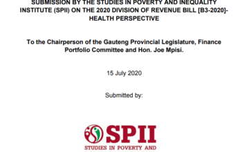 SPII’s Submission on the Division of Revenue Bill – Health Perspective