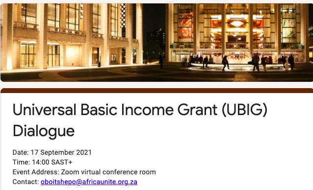 BIG: A dialogue on the Universal Basic Income (UBI/BIG)