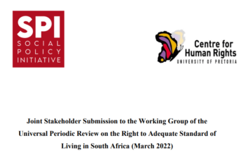 Joint Stakeholder Submission on the Right to Adequate Standard of Living in South Africa