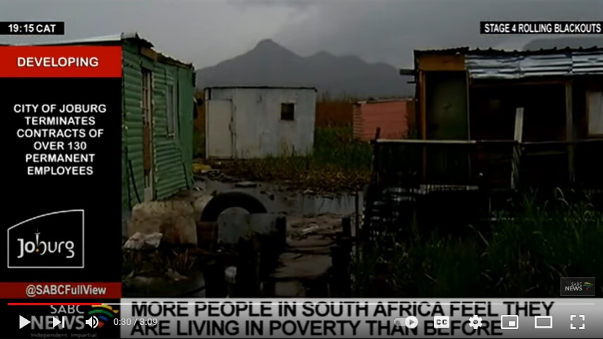 More People Believe They Are Living Under Poverty in South Africa